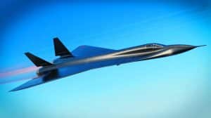 Illustration of the SR-72 spy plane at Lockheed Martin's Florida facility captured in satellite images.