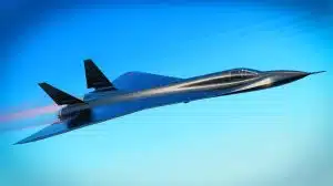 Illustration of the SR-72 spy plane at Lockheed Martin's Florida facility captured in satellite images.