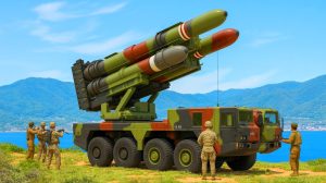 Illustration of the U.S. Typhon missile system deployed in Japan during the Resolute Dragon exercise.
