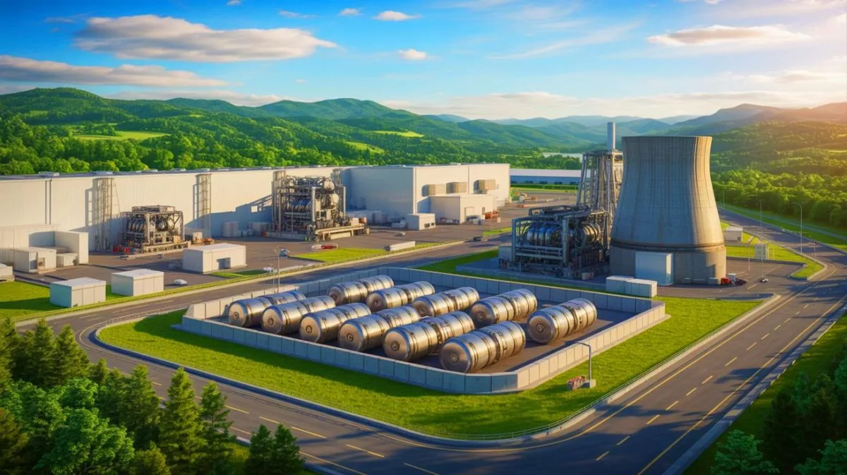 Illustration of Oklo's Advanced Fuel Center in Oak Ridge, Tennessee.