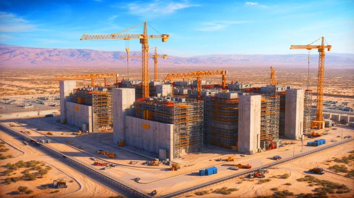 Illustration de nouvelles constructions au centre nucléaire de Dimona liées au programme nucléaire israélien.