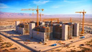 Illustration de nouvelles constructions au centre nucléaire de Dimona liées au programme nucléaire israélien.
