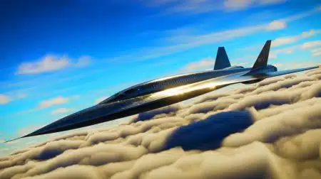 Illustration de l'avion espion supersonique SR-72 en développement chez Lockheed Martin.