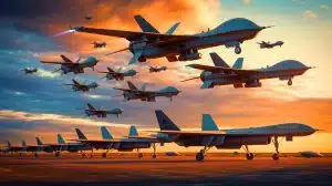 “We Destroyed 41 Nuclear Bombers Overnight”: Ukrainian Commander Reveals Secret Drone Attack That Crippled Russian Forces Illustration of drones deployed during Ukraine's Operation Spiderweb targeting Russian bombers.