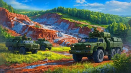 „Russland stiehlt ukrainisches Lithium für 80.000 Euro pro Tonne“: Putin erobert heimlich Schewtschenko-Reserven die amerikanische Elektroauto-Industrie seit Monaten zur Panik bringen Illustration von der Besetzung einer lithiumreichen Region in der Ukraine durch russische Truppen.