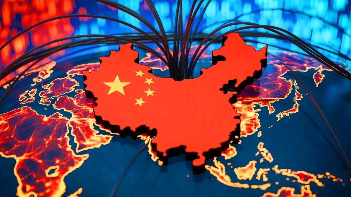 Illustration de la déconnexion totale de la Chine du réseau Internet mondial le 30 juillet 2024.