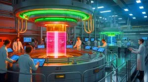 Illustration de la collaboration entre Thales et ses partenaires pour le développement d'un réacteur à fusion nucléaire par confinement inertiel.