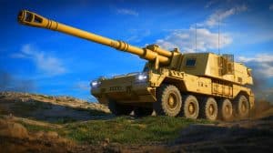 Illustration von der geplanten Modernisierung der taiwanesischen Artillerie durch den Kauf von M109A7-Haubitzen.