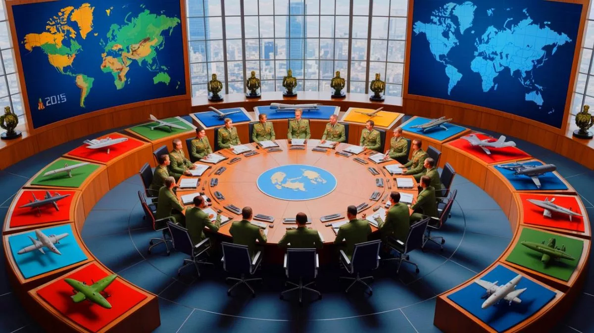 Illustration of global military rankings and the nations shaping international power in 2025.