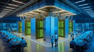 Illustration de Jupiter, le supercalculateur exascale révolutionnaire installé au Centre de recherche de Jülich en Allemagne.