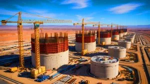 Illustration of significant construction at Israel's Shimon Peres Negev Nuclear Research Center near Dimona.