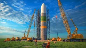 Illustration of the Sentinel next-generation intercontinental ballistic missile (ICBM).