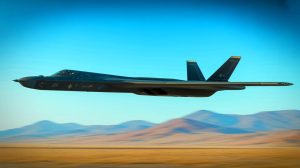 Illustration of the B-21 Raider bomber used for air superiority missions amid changing global military dynamics.