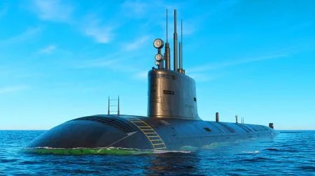 Illustration of SERCO upgrading Submarine High Data Rate systems for the U.S. Navy.