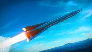 Illustration de la présentation du missile hypersonique Mako de Lockheed Martin au Sea Air Space 2024.