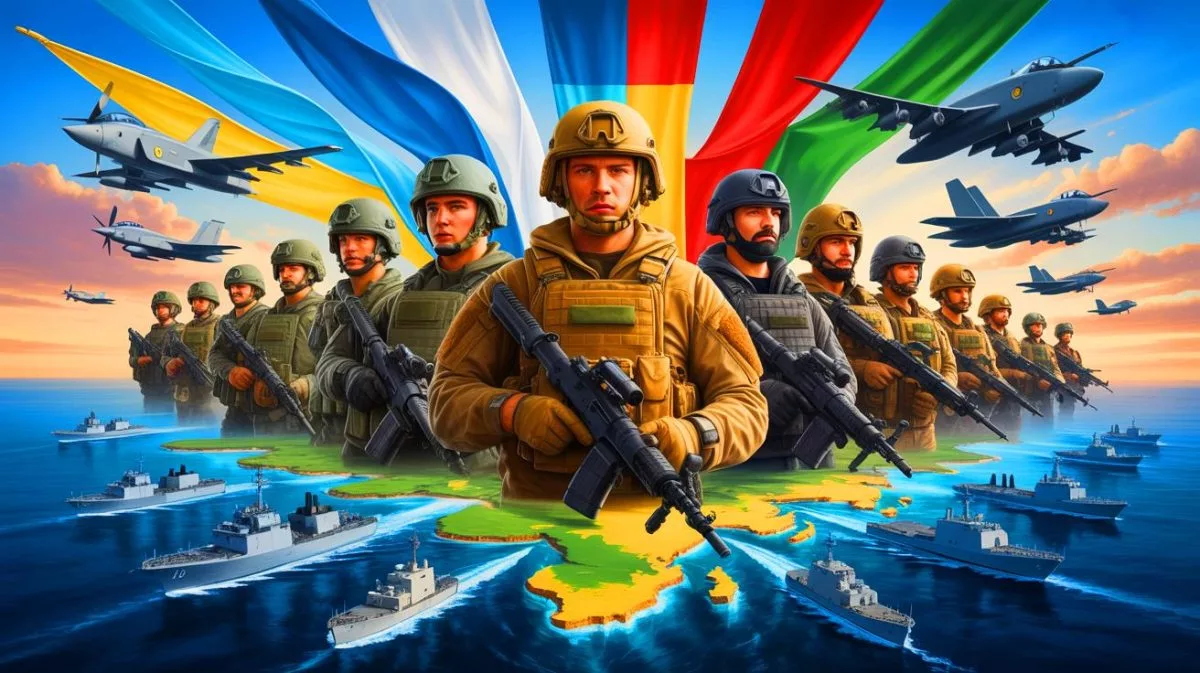 “They’ll Be Legitimate Targets”: Putin Warns 26 Countries Supporting Ukraine That Western Forces Will Face Russian Military Strikes Illustration of 26 European countries pledging military support to Ukraine amid Russia-Ukraine conflict.