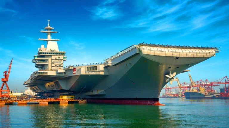 “Satellite Spies Catch China Building Mystery Warship”: Unknown Vessel With Aircraft Control Tower And Landing Strip Appears In Guangzhou Port After Record-Breaking Construction Timeline