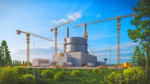 Illustration von Polens erstem kleinen modularen Kernkraftwerk in Włocławek.