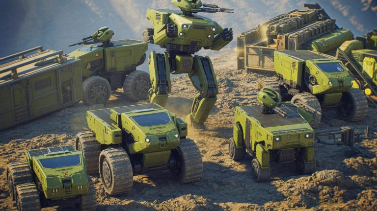 Militärroboter übernehmen Kriegsführung während KI-Maschinen eigenständig über Leben und Tod entscheiden ohne menschliche Kontrolle zu benötigen