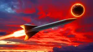 Illustration de l'interaction mystérieuse entre un missile américain et un objet volant non identifié lors d'une audition au Congrès.