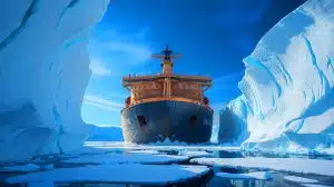 Illustration de la mission du Polar Sea dans les glaces polaires de l'Arctique.
