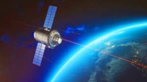 Illustration de la protection des satellites britanniques contre les attaques au laser.