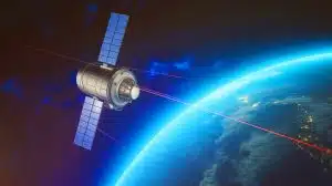 Illustration de la protection des satellites britanniques contre les attaques au laser.