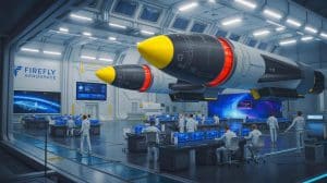 Illustration de l'acquisition de SciTec par Firefly Aerospace pour renforcer sa position dans le secteur de la défense.