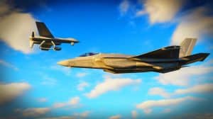 Illustration of an F-35 fighter jet stationed in Leeuwarden, the Netherlands, in 2016.