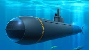 Illustration of a Chinese submarine demonstrating advanced unmanned submersible technology.