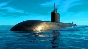 Illustration of the Virginia Block V submarine with enhanced strike capabilities and advanced stealth technology.
