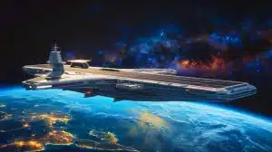Illustration von der Entwicklung eines orbitalen Flugzeugträgers zur Revolutionierung der Satellitendeployment.