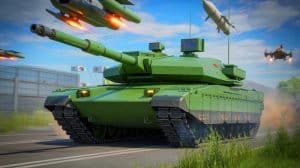 Illustration von Chinas neuem Typ 100 Panzer und seiner technologischen Fähigkeiten in der modernen Kriegsführung.