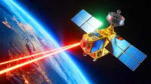 „Sie greifen schon unsere Satelliten an“: Diese Laser-Bedrohung erschüttert Großbritannien (und könnte bald auch Europa treffen) Illustration von der Verteidigung britischer Satelliten vor Laserangriffen im Weltraum.