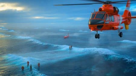 „Ein Flug verschwindet spurlos“: Bering-Air-Maschine mit zehn Menschen über Alaskas Eismeer vermisst (Suche im Schneesturm) Illustration von der Suche nach einem vermissten Bering Air Flug über Alaskas eisigen Gewässern.