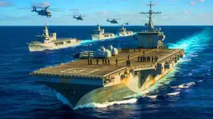 Illustration of the U.S. amphibious fleet highlighting challenges in readiness and strategic deployment.