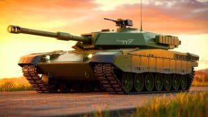 Illustration von einem MBT-70-Panzer, einem gescheiterten deutsch-amerikanischen Rüstungsprojekt der 1960er Jahre.