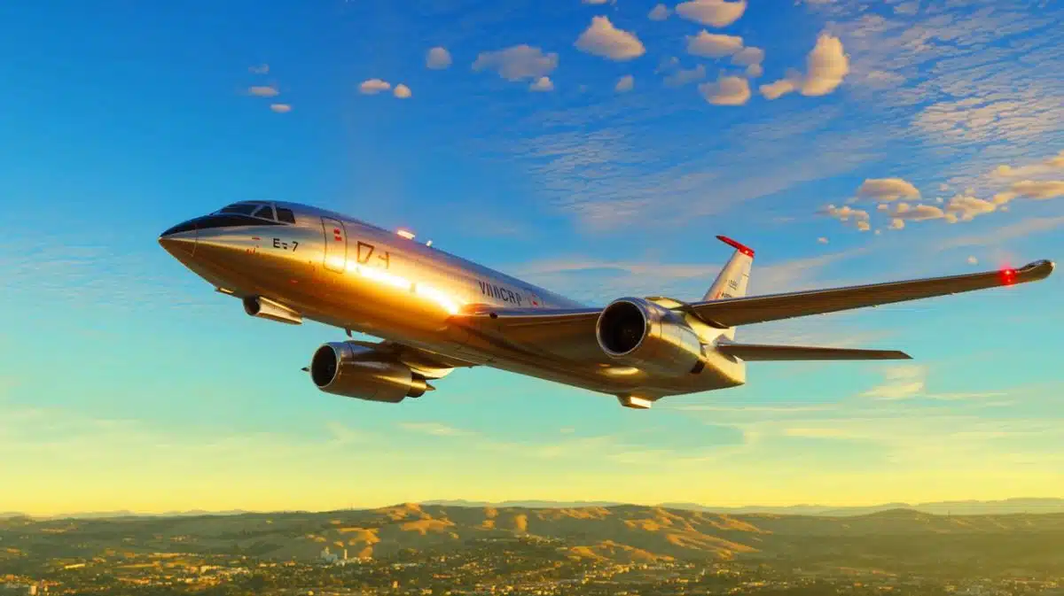 E-7 Wedgetail Funding Secured as Bipartisan Deal Ends 41-Day Government Shutdown, Marking a New Defense Chapter Illustration of a Royal Australian Air Force E-7A Wedgetail soaring over Southern California in April 2025.