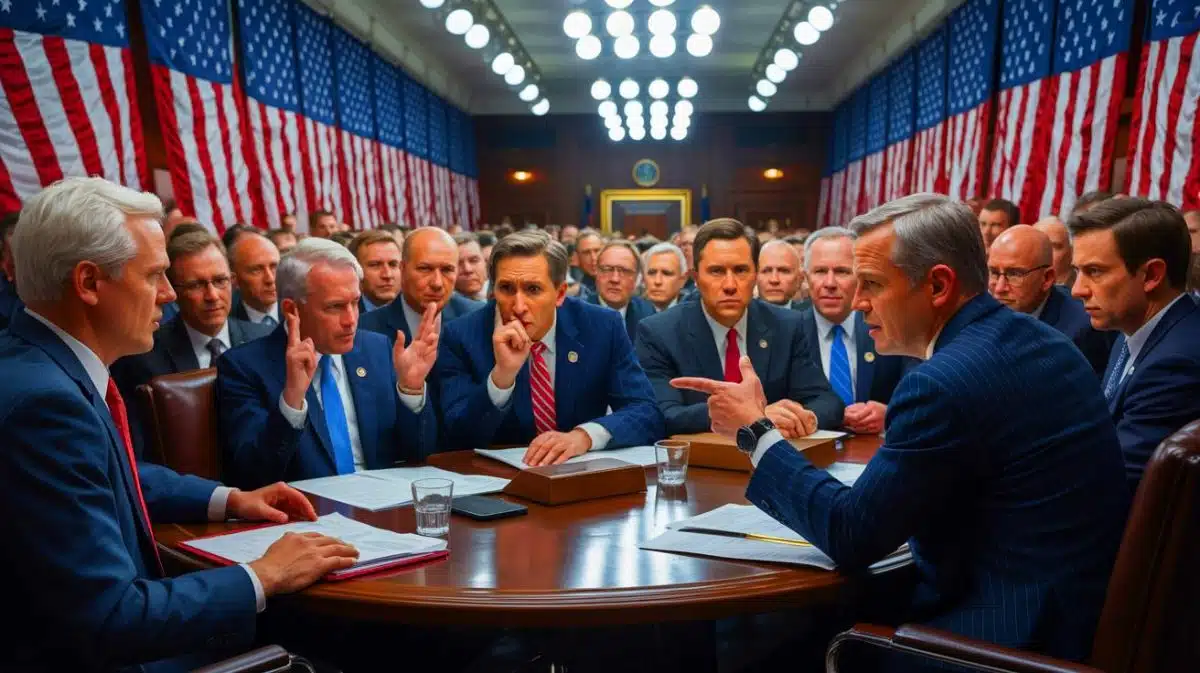 Lawmakers Push for Russian Concessions in Ukraine Deal, Aiming to Transform Regional Stability and Peace Prospects Illustration of U.S. lawmakers discussing sanctions against Russia in response to the proposed Ukraine peace agreement.