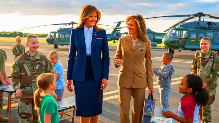 Melania Trump et Usha Vance en visite solidaire auprès des familles militaires en Caroline du Nord