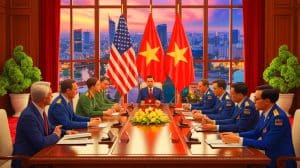 US-Waffenabkommen: Hegseths Vietnam-Besuch lässt Verhandlungen weiter stocken und schürt Unsicherheit in der Region Illustration von der strategischen Partnerschaft und den Herausforderungen der Verteidigungszusammenarbeit zwischen den USA und Vietnam.