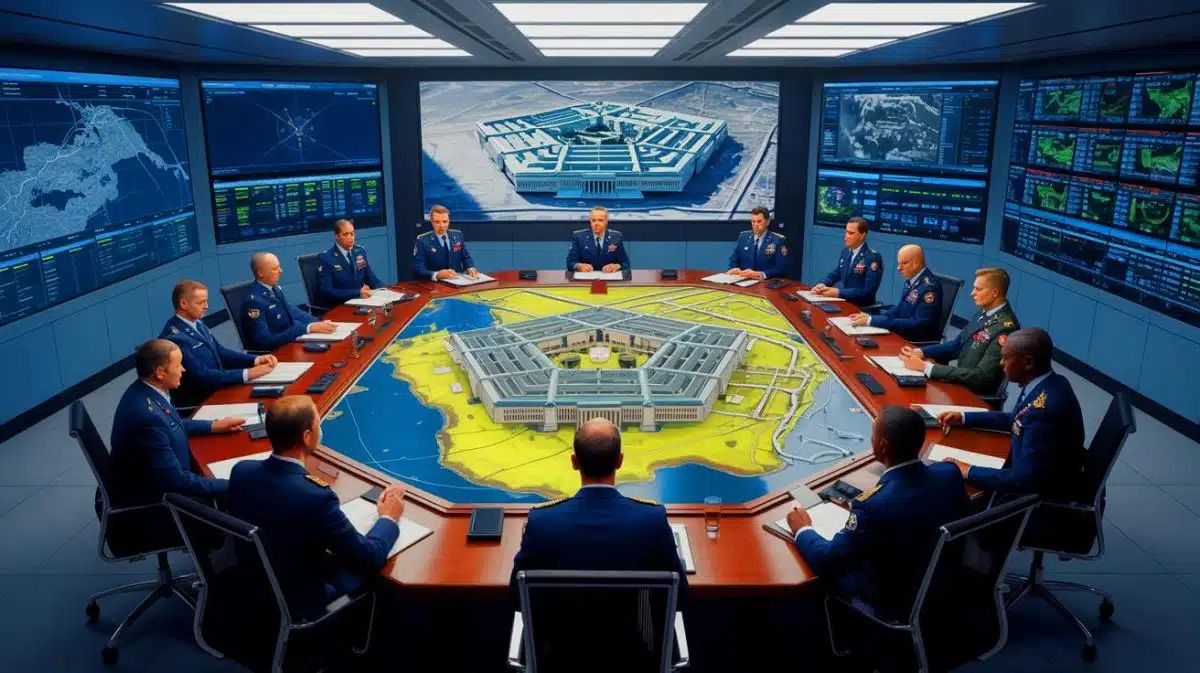 Illustration of contentious U.S. military strategies and legal debates surrounding national security decisions.