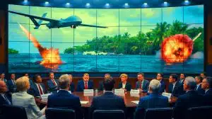 Illustration of congressional investigations into alleged violations of international law in U.S. military operations.