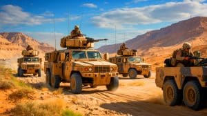 Illustration of U.S. soldiers in Syria and the impact of geopolitical tensions.